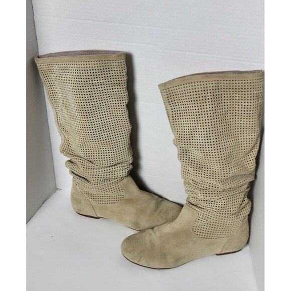 Ugg Slouch Abilene Leather Pull On Knee High Boots Size 9 - Picture 2 of 10